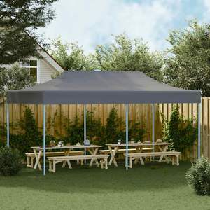 Tente de fête pliable en Oxford 600D anthracite avec revêtement en PVC 10 x 20 pieds - Product Image 1