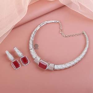 Lavya CZ Designer Choker Set-Fine Jewelry Set - Product Image 1