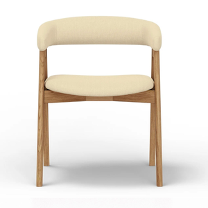 Sillón de Comedor Tapizado de Estilo Minimalista en Madera de Nogal Sólido para Decoración del Hogar y Muebles de Jardín - Product Image 3
