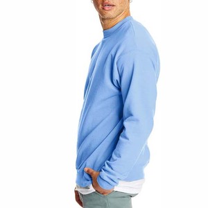 Sudadera de Cuello Redondo Azul Claro para Hombre, Corte Regular, Color Sólido, Algodón French Terry, Estilo Casual para Otoño, Precio Económico - Product Image 2