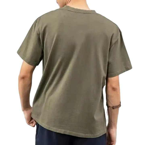 Acid Wash Men's Oversized Casual T-Shirts-Cotton Worsted <b>Fabric</b> 200g - Product Image 3