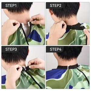 Cape de coiffure professionnelle en polyester résistante à l'eau, avec fermeture à pression réglable, réutilisable pour salon de coiffure - Product Image 5