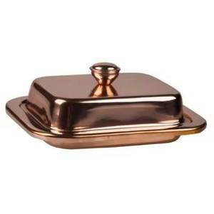 Beurrier en métal avec couvercle pour comptoir de petit-déjeuner, idéal pour la présentation sur la table à manger - Product Image 2