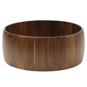 Bol à salade en bois de noyer noir massif |   Grand saladier en bois artisanal - Product Image 3
