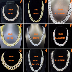 Chaîne à maillons en moissanite taille baguette certifiée GRA, plaquée or blanc, en argent sterling S925, sertie à la main, bijoux unisexes hip-hop pour soirée - Product Image 3