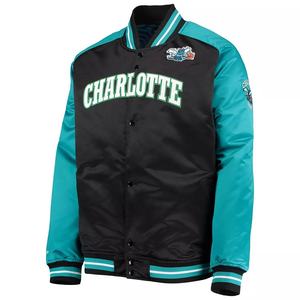 Chaqueta universitaria de satén con cuello levantado personalizada para hombre, abrigo corto de invierno de bombardero de satén de 24/25 pulgadas - Product Image 2