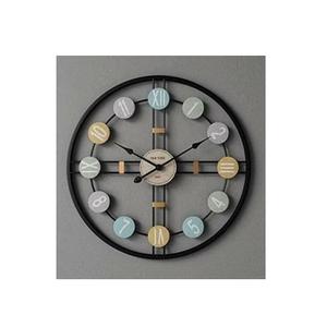 Horloge murale en fer avec chiffres romains, nouvelle arrivée, décoration murale pour salon, salle à manger, grande taille, horloge murale en métal - Product Image 1
