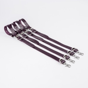 <b>Black</b> Genuine Leather Bed Restraints <b>Harness</b> Straps Set Adjustable Bondage Cuffs Adult Game Products RTTS-0115 - Product Image 4