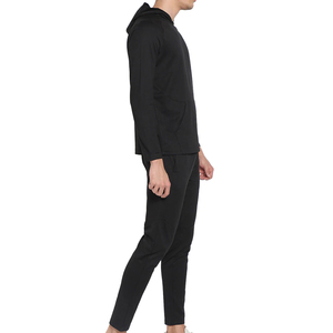 ชุดวอร์มออกกำลังกายสีดำแบบใหม่สั่งทำได้ แขนยาว ทรงเข้ารูป สำหรับผู้ชาย มีจำหน่ายแล้ว - Product Image 2