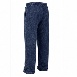 Pantalon en coton délavé à l'acide, coupe ample, style vintage, jogger décontracté unisexe, streetwear, vente en gros, fabricant de vêtements - Product Image 5