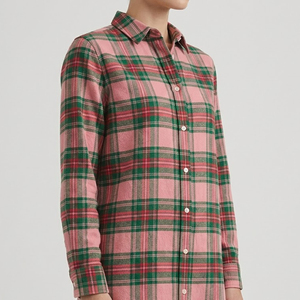Camisa de Franela a Cuadros para Mujer, Vestido Camisero de Manga Larga con Botones, Camisas de Franela Casuales de Invierno, Camisa de Franela Holgada para Dormir, Camisa de Franela para Dama - Product Image 4