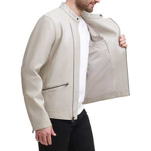 Custom made New Design Wholesale <b>Leather</b> <b>Jackets</b> Solid Color <b>Leather</b> <b>Jackets</b> Low MOQ Breathable Streetwear <b>Leather</b> <b>Jacket</b> - Product Image 5