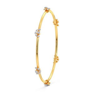 Bracelet en or avec grappe florale et diamants ronds cultivés en laboratoire - Product Image 5