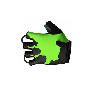 Gants de cyclisme mi-doigts vert-noir à impression par sublimation, respirants, antidérapants, pour la course, unisexe, ajustement universel - Product Image 6