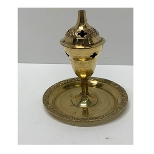 Diffuseur de Bakhoor artisanal en laiton pour usage liturgique à Jérusalem, brûleur d'encens avec croix sur le dessus, articles cadeaux chrétiens, brûleur d'arômes, vente chaude - Product Image 6
