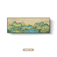 Peinture murale de paysage en soie de haute qualité, œuvre d'art élégante faite à la main, décoration intérieure, OEM ODM, usine du Vietnam