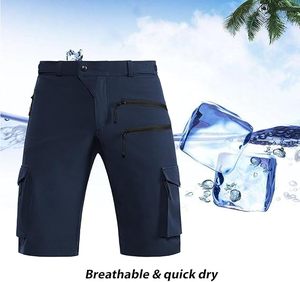 Shorts cargo imperméables pour homme, bleu marine, pour le sport de plein air, le cyclisme, le VTT, shorts de haute qualité - Product Image 3