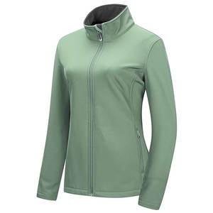 Chaqueta ligera de softshell para mujer, forrada de lana, impermeable y cortavientos, para correr, golf, senderismo y actividades al aire libre - Product Image 4