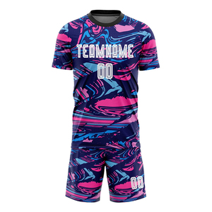 Ensemble d'uniformes de football à col rond, prix de gros, uniformes de qualité supérieure pour l'entraînement, uniformes de football. - Product Image 2