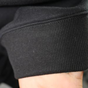 Sweat-shirt à col montant GRIFFIS BLACK 100% coton avec broderie appliquée rouge, col large, URBAN PRODUCTIONS - Product Image 6