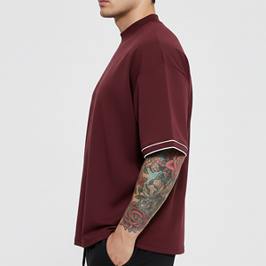 T-shirt Streetwear Ample à Manches Courtes en Coton 100% de Haute Qualité, Couleur Unie, Respirant, Grande Taille, Personnalisable avec Logo et Couleur, Style Hip-Hop - Product Image 2