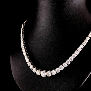 Collier en diamant, argent sterling 925, moissanite taille ronde, design élégant, bijoux fins, accessoire intemporel, fabriqué avec - Product Image 6