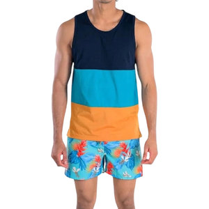 เสื้อกล้ามออกกำลังกายผู้ชายแบบใหม่ 230 GSM ผ้าสแปนเด็กซ์ พิมพ์โลโก้  แบบเรียบ ไม่มีแขน สำหรับเพาะกายและฟิตเนส ปี 2026 - Product Image 2
