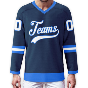 Maillot de hockey sur glace unisexe de haute qualité, respirant, personnalisable, vente en gros, hommes, femmes, OEM, sublimation, uniforme de hockey sur glace - Product Image 1