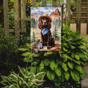 Boykin Spaniel Cowboy Bienvenue Jardin Drapeau Multicolore Boîte Aux Lettres Décoratif Cour Drapeau Bannière Patio Illustration pour Lits De Fleurs Cour Taille - Product Image 2
