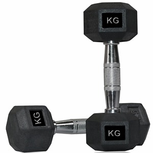 Haltères hexagonaux 20 kg, revêtement en caoutchouc antidérapant, pour exercices de fitness complets, unisexe - Product Image 6