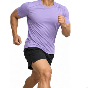 T-shirt de sport décontracté pour homme en polyester et élasthanne, séchage rapide, vente directe usine, commandes en gros pour l'entraînement, pour acheteurs en gros - Product Image 4