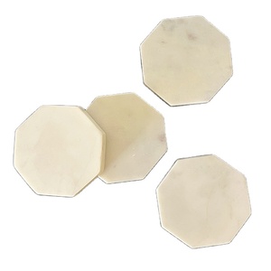 Dessous de verre de thé en marbre blanc décoratif de forme hexagonale de table Design classique Sous-verres de thé et café en marbre faits à la main à vendre - Product Image 1