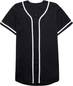 Maillot de baseball personnalisé à col en V imprimé, respirant, à manches courtes, faible MOQ, en matériau léger et durable, pour écoles, universités et clubs - Product Image 3