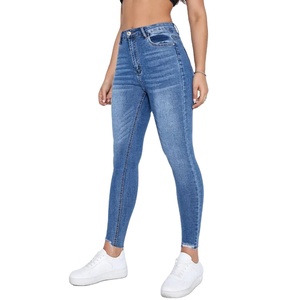 Pantalones vaqueros de cintura alta para mujer, diseño personalizado, ODM, venta al por mayor, último diseño, 2023 - Product Image 1
