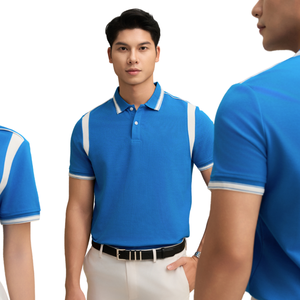 Camiseta Polo transpirable 210gsm 65% algodón 35% Poly para hombres y mujeres bloque de Color de axila de moda al por mayor y entrega rápida - Product Image 1