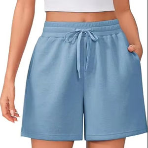 Conjunto de camiseta y pantalones cortos deportivos de cintura alta para mujer, transpirables, de forro polar, con efecto fruncido en el trasero, ideales para fitness y running. ¡Gran oferta! - Product Image 1