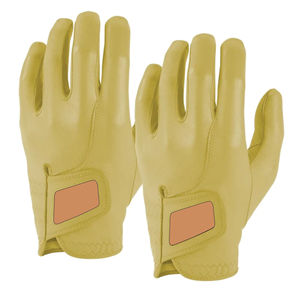 Gants de golf en cuir Cabretta pour gaucher, imprimés par sublimation avec logo personnalisé, sangle Velcro, séchage rapide, respirants, design à doigts complets - Product Image 2