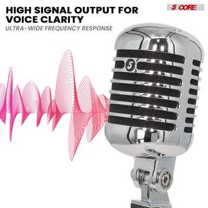 Microfono professionale Vintage dinamico Super Cardiod XLR Retro unidirezionale classico Studio Microfono registrazione con filo di filo - Product Image 6