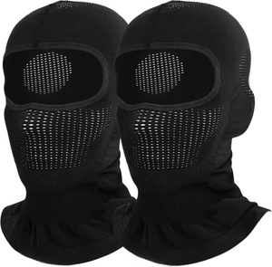 Pasamontañas Negro Unisex Premium, Cubre Rostro Completo, Transpirable, Impermeable, para Esquí al Aire Libre, Talla Adulto 56-58CM - Product Image 1