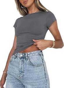 Crop Loose Fit Winter Women's Y2K Style O-Neck <b>Half</b> Sleeves Soft Breathable Printed Polyester T-<b>Shirt</b> STELLAR Brand Casual - Product Image 3