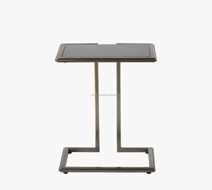 Table d'appoint rectangulaire moderne Bowen-MDF durable et cadre en métal pour meubles d'intérieur contemporains - Product Image 2