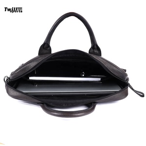 Wholesale Business <b>Simple</b> Fashion Men's PU Leather Large Capacity Laptop Briefcase for business classic style - Product Image 4