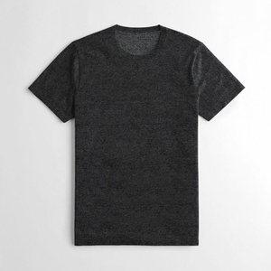 T-shirt à manches courtes gris pour homme avec poche poitrine bleue, coupe classique, en jersey de coton décontracté, col rond - Product Image 4