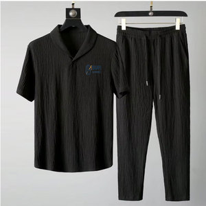 Streetwear Regular Fit Men's Breathable Lightweight Printed Solid Eco-Friendly Quick Dry Customizable Summer Tracksuit - Product Image 1
