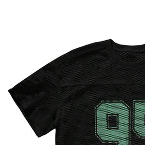 Fabricante Personalizado de Uniformes de Fútbol Americano, Jersey de Malla Tejida Extra Grande Estilo Vintage Americano con Cuello en V y Corte Recto para Hombre - Product Image 4