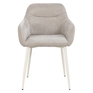 Modern Durable Upholstered <b>Dining</b> <b>Armchair</b> with Backrest Metal Legs Microfiber Fabric for Home Restaurant & Hotel <b>Dining</b> Rooms - Product Image 2