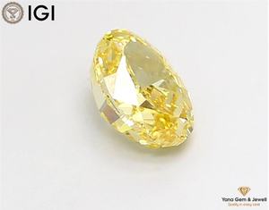 เพชรสีเหลืองสดใส ระดับความสะอาด VS1 พร้อมใบรับรอง IGI น้ำหนัก 1.00 กะรัต รูปทรงวงรี เพชร CVD ที่เพาะเลี้ยงในห้องปฏิบัติการ สำหรับจี้ชิ้นงานชิ้นเอก - Product Image 6