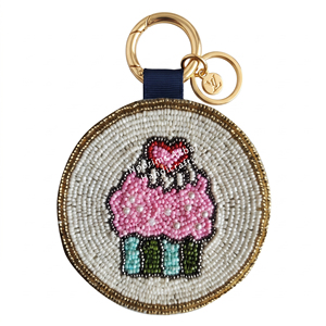 Vente en gros OEM de porte-clés cône de crème glacée perlé, breloques dessert personnalisées en perles de rocaille, pendentifs de sac à main - Fabricant et Fournisseur - Product Image 6