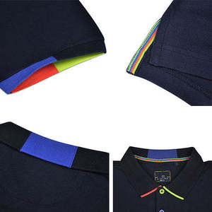 T-shirt en coton et polyester de qualité fiable, col tendance, imprimé, manches courtes, polos pour hommes - Product Image 4