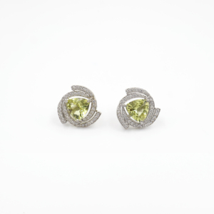 925 <b>Sterling</b> <b>Silver</b> Natural Lemon Quartz Pendant & <b>Earring</b> <b>Set</b> Rhodium Plated OEM ODM Fine Jewelry - Product Image 5